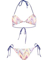 Missoni - Set bikini con motivo a zigzag - Lyst