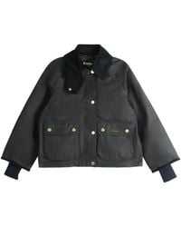 Barbour - Beadnell Cropped Jack Met Ribfluwelen Kraag - Lyst