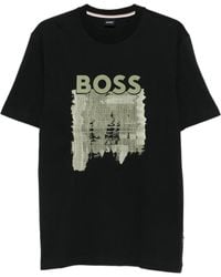 BOSS - Logo-Print Graphic T-Shirt - Lyst