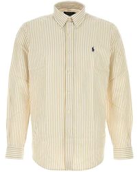 Polo Ralph Lauren - Embroidered-Logo Vertical-Stripe Cotton Shirt - Lyst