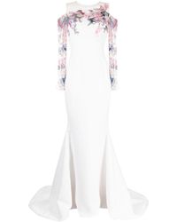Saiid Kobeisy - Bead-embellished Crepe Maxi Dress - Lyst