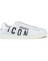 DSquared² - Icon Leather Low Sneakers - Lyst