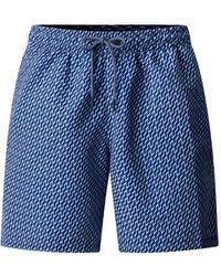 Hackett - Geo Block Drawstring Swim Trunks - Lyst