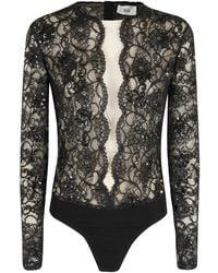 Nissa - Sequined Lace Bodysuit - Lyst