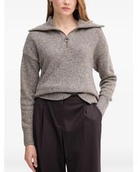 Barbour - Zip Collar Sweater - Lyst