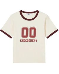 Chocoolate - Ringer-Neckline Graphic T-Shirt - Lyst