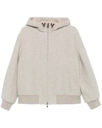 Colombo - Herringbone-Pattern Hooded Jacket - Lyst