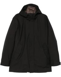 ONTHEBUND - Cappotto Con Zip E Cappuccio - Lyst