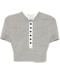 Self-Portrait - Ribbed Knit Top - Lyst