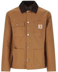 Carhartt - Michigan Coat Corduroy-Collar Logo-Patch Jacket - Lyst