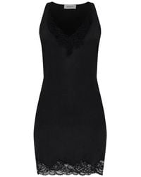 Balmain - Lace-Trim V-Neck Dress - Lyst