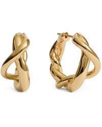 Monica Vinader - Ochre Twisted Hoop Earrings - Lyst