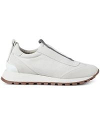 Brunello Cucinelli - Canvas Monili-Detail Sneakers - Lyst
