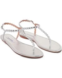 Aquazzura - Open-Toe Embellished Sandals - Lyst