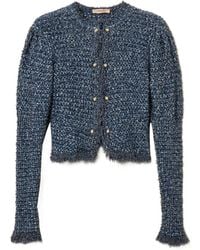 Twinset - Jacquard Fringed Jacket - Lyst