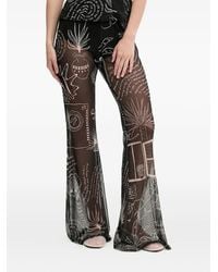 Never Fully Dressed - Print Flared Trousers - Lyst