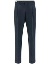Paul & Shark - Pleated Chinos Trousers - Lyst