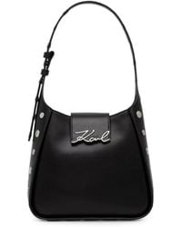 KARL LAGERFELD - Cabas À Ornements Cloutés Et Plaque Logo - Lyst