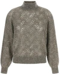 Brunello Cucinelli - Wool Turtle-Neck Jumper - Lyst