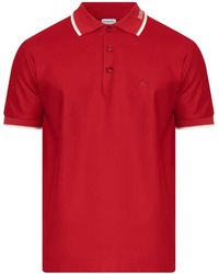 Burberry - Logo-Embroidered Trim-Detail Polo Shirt - Lyst