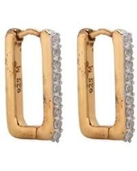 Missoma - Pave Ovate Huggie Earrings - Lyst