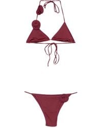 LaRevêche - Ashar Rose-Embellished Triangle Bikini - Lyst