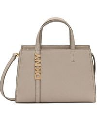 DKNY - Small Avril Logo-Plaque Tote Bag - Lyst