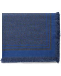 Ferragamo - Geometric-Pattern Fringed Scarf - Lyst