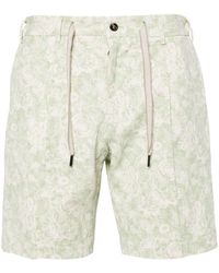 Dell'Oglio - Floral-print Cotton Bermuda Shorts - Lyst