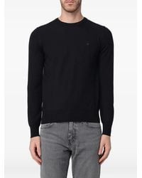 Brooksfield - Logo-Embroidered Wool Sweater - Lyst