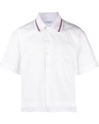 Thom Browne - Short-sleeve Seersucker Cotton Shirt - Lyst