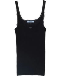 Prada - Geribbelde Tanktop - Lyst