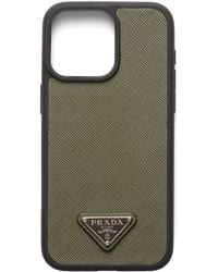 Prada - Saffiano Leather Iphone 15 Pro Max Case - Lyst
