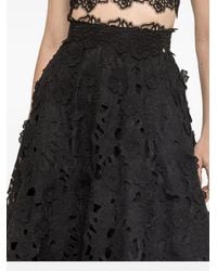 Nissa - Embroidered 3D-Effect Midi Skirt - Lyst