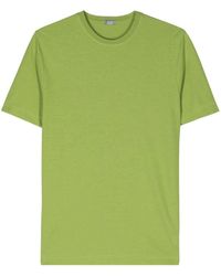 Zanone - T-shirt en coton biologique à col rond - Lyst