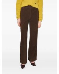 Tory Burch - Relaxed-Fit Suede Pants - Lyst