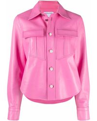 Bottega Veneta - Leather Button-up Shirt - Lyst