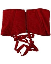 Dolce & Gabbana - Lace-Up Silk Corset - Lyst