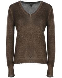 Avant Toi - Pull À Effet Usé À Col En V - Lyst