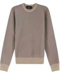 BOSS - Patterned Knitted Sweater - Lyst