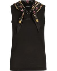 Dolce & Gabbana - Logo-Embroidered Tank Top - Lyst