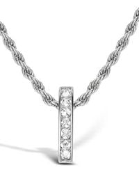 Pragnell - 18Kt Rock Chic Diamond Bar Pendant Necklace - Lyst