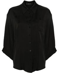 FEDERICA TOSI - Box-Pleat-Detail Twill Shirt - Lyst
