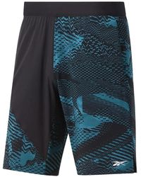 Reebok - Logo-Detail Printed Shorts - Lyst