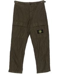 Stone Island - Wrinkled Corduroy Straight-Leg Trousers - Lyst