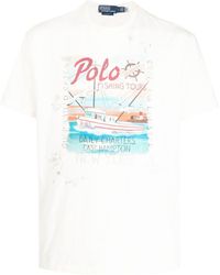 Polo Ralph Lauren - T-Shirt mit grafischem Print - Lyst