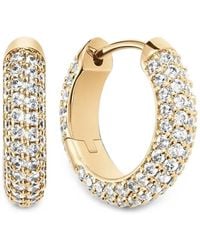 Daniel Wellington - Pavé Crystal-Embellished Hoop Earrings - Lyst