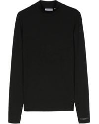 Calvin Klein - Fine-Ribbed Mock-Neck Top - Lyst