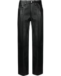 Alexander Wang - Leather Straight-Leg Trousers - Lyst
