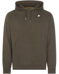 K-Way - Felpa A Maniche Lunghe Con Applicazione Logo E Cappuccio - Lyst